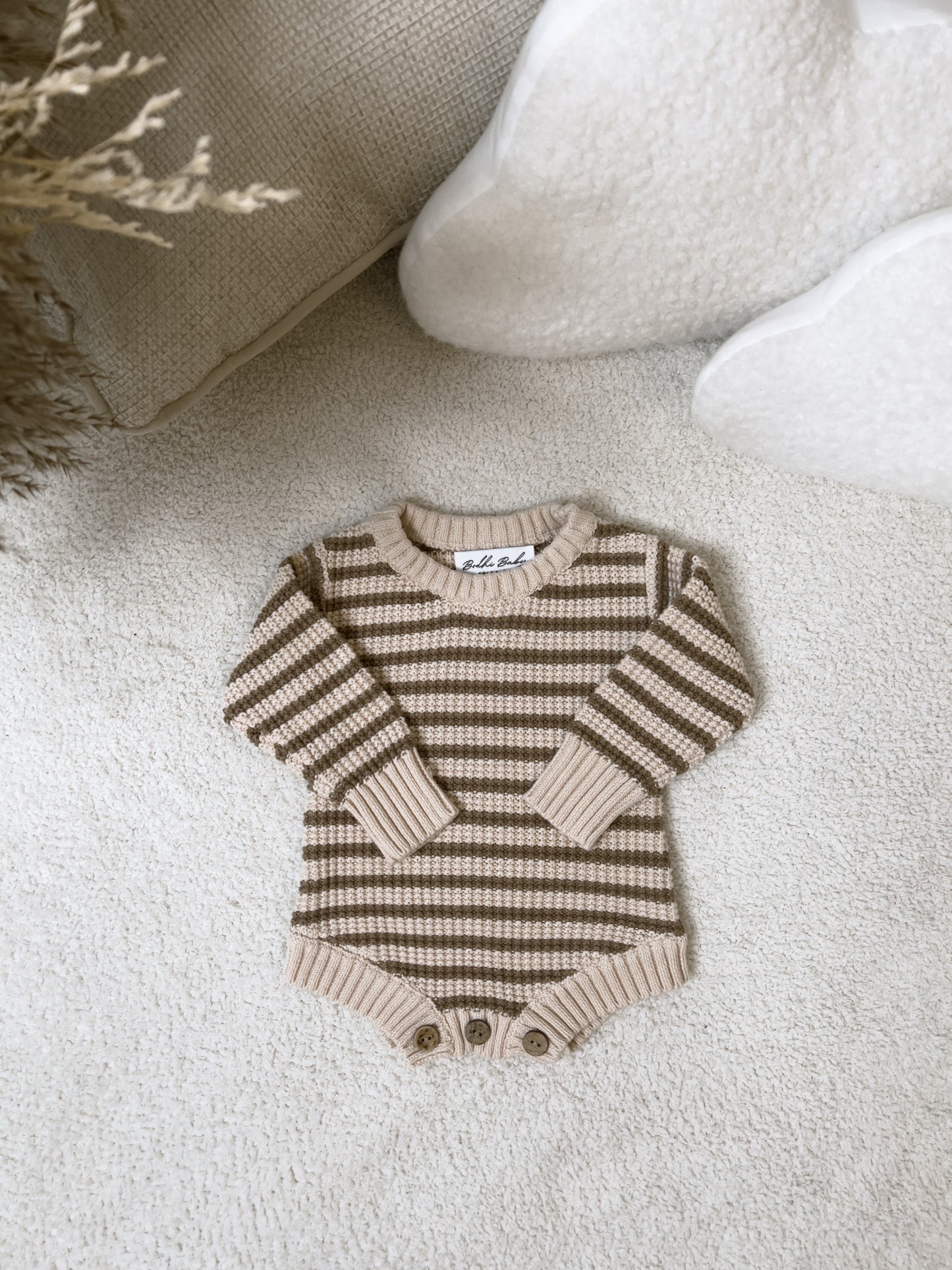 SHILOH STRIPED SWEATER ROMPER