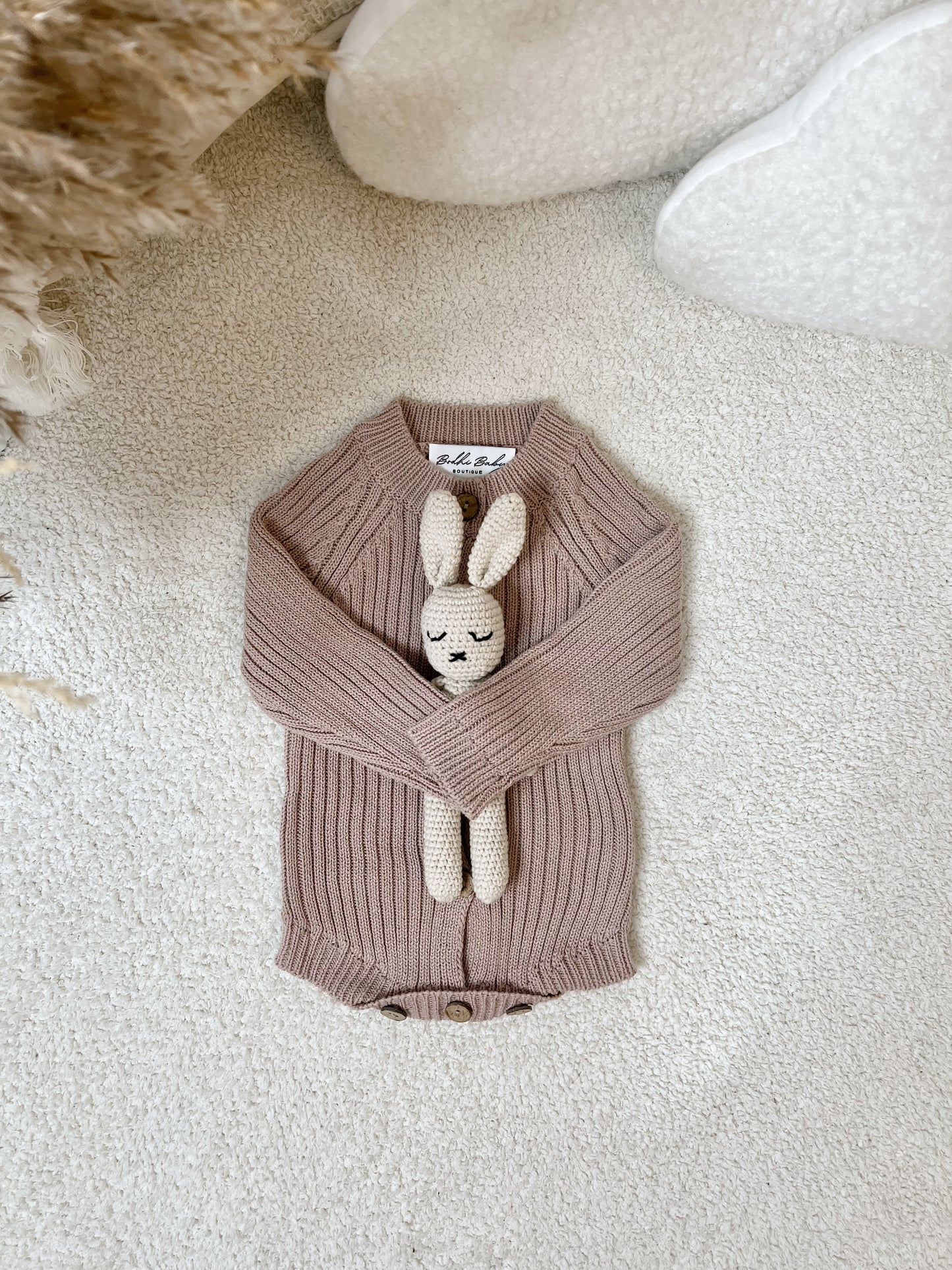 WILLOW SWEATER ROMPER // TAUPE