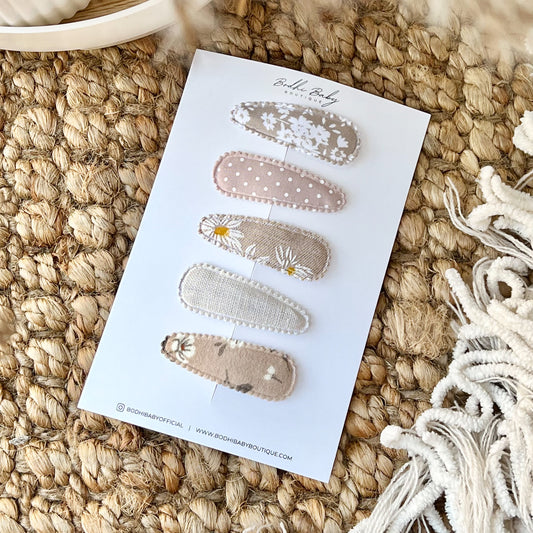 FABRIC SNAP CLIP PACK // BEIGE