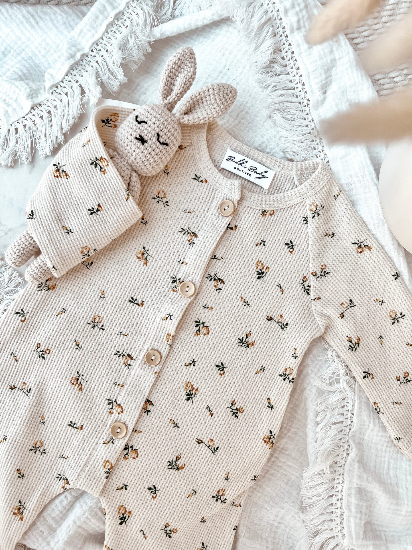 COCO FLORAL WAFFLE ONESIE